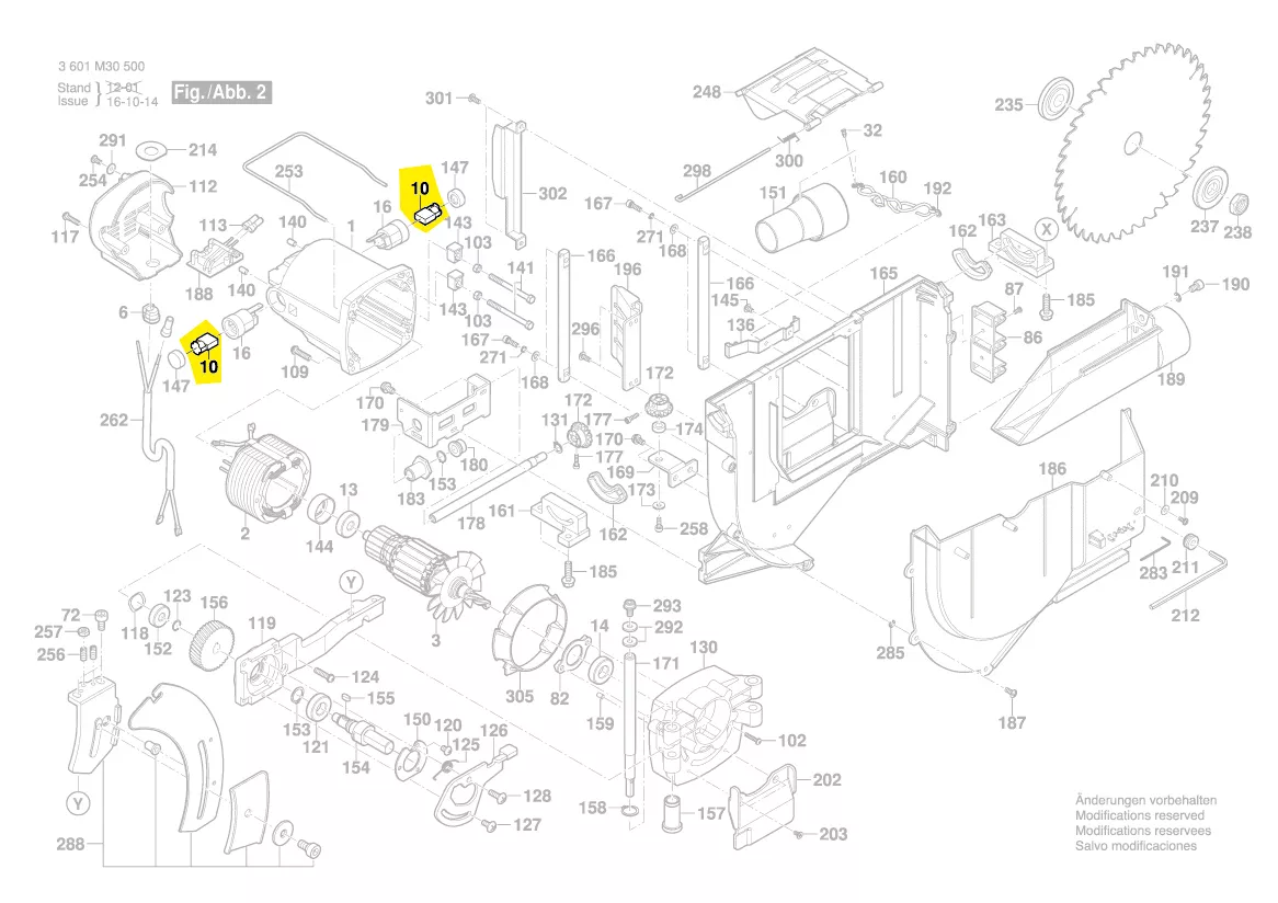 Balais charbon 2 610 018 332 BOSCH